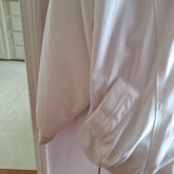 Vintage white jacket Country Concepts Banded Hem 80s Bomber Style Medium - Picture 5 of 16